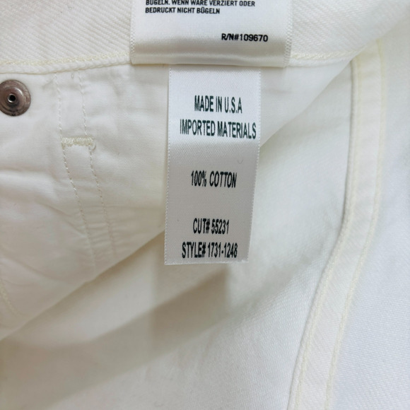 CITIZENS OF HUMANITY Jeans 29 Charlotte High Rise Straight Buttonfly White USA - Picture 10 of 16